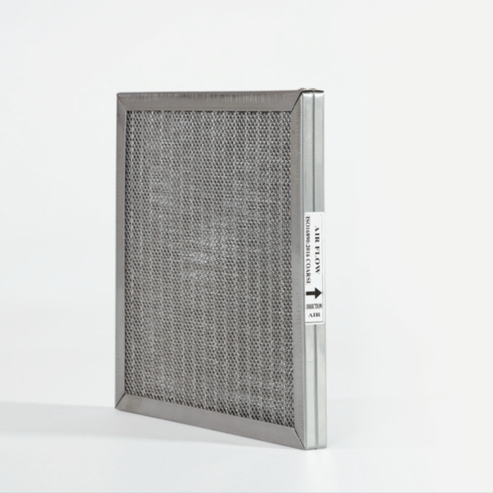 Metal flat filter cells