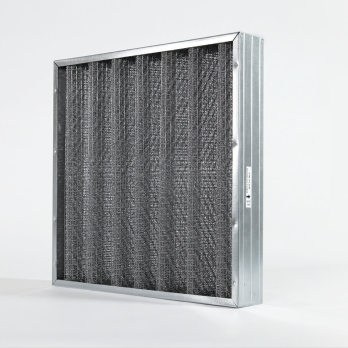 Metal pleated filter cells