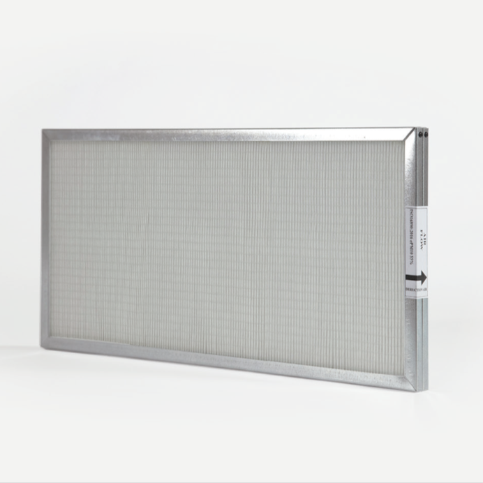 Filter panels with steel frame